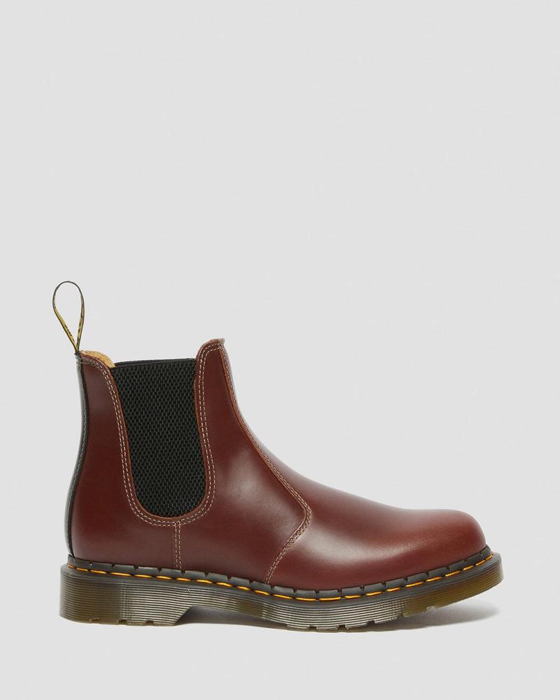 Botines Chelsea Dr Martens 2976 Abruzzo Cuero Hombre Marrom Negros | MX 326NWY